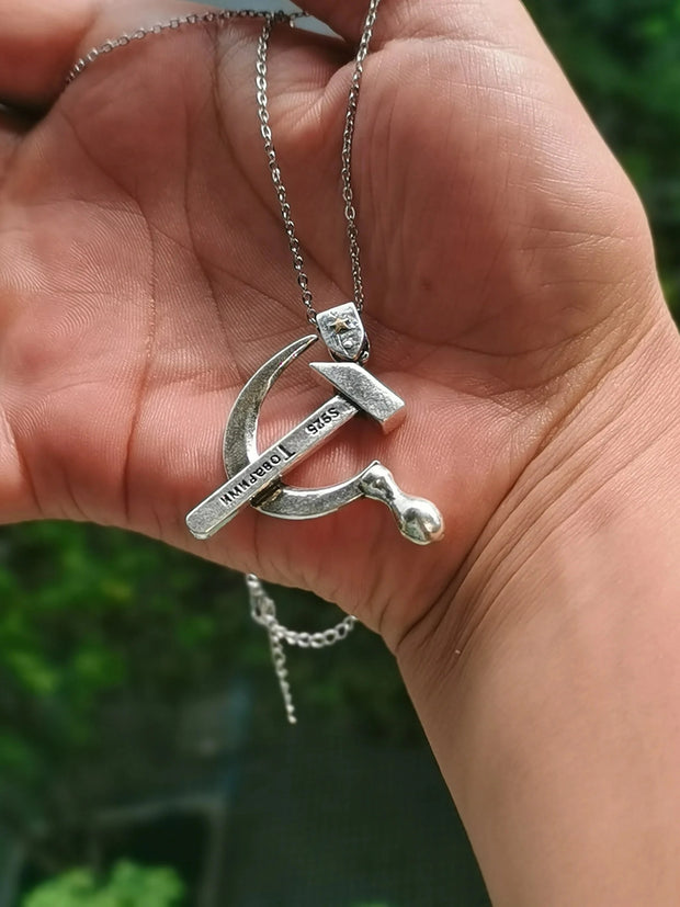 Y2k Charms USSR Faith Hammer and Sickle Pendants Cool Necklace Men's Punk Jewelry Chains Boy EDC Gadgets Lovers Girls Gifts Brodster Market