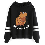 Kawaii Cartoon Capybara Hoodies Women/men Harajuku Fashion Graphic Streetwear Unisex Winter Warm Sweatshirts Hooded Female/male Brodster Market