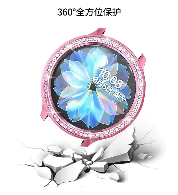 Diamonds Case for Samsung Galaxy Watch Active 2 40mm 44mm Bumper Anti-scratch Protector HD Full Coverage Screen Protection Case Brodster Market