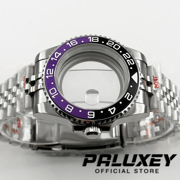 NH35 40mm Diver Waterproof For NH34 NH35 NH36 ETA2824 Movement Black Purple GMT Bezel Sapphire Glass Watch Case Glide Lock Clasp Brodster Market