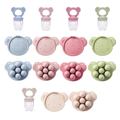 Baby Fruit Feeder Food Grade Silica Gel Pacifier Silicone Teething Nipple Feeding Grind Fruits Vegetable for Baby's Meal Feeding Brodster Market