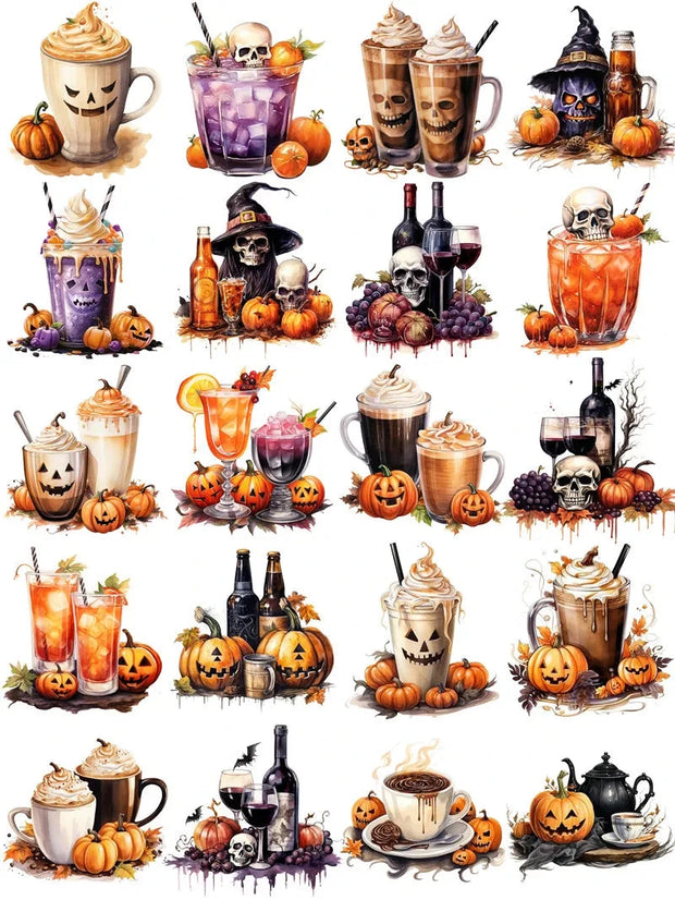 Halloween Drinks Stickers Crafts And Scrapbooking stickers kids toys book Decorative sticker DIY Stationery Brodster Market