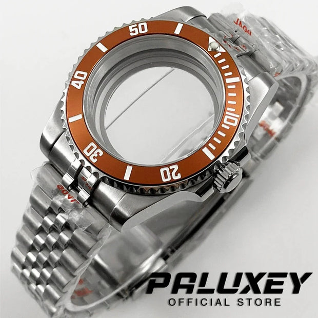 NH35 40mm Diver Waterproof For NH34 NH35 NH36 ETA2824 Movement Black Purple GMT Bezel Sapphire Glass Watch Case Glide Lock Clasp Brodster Market