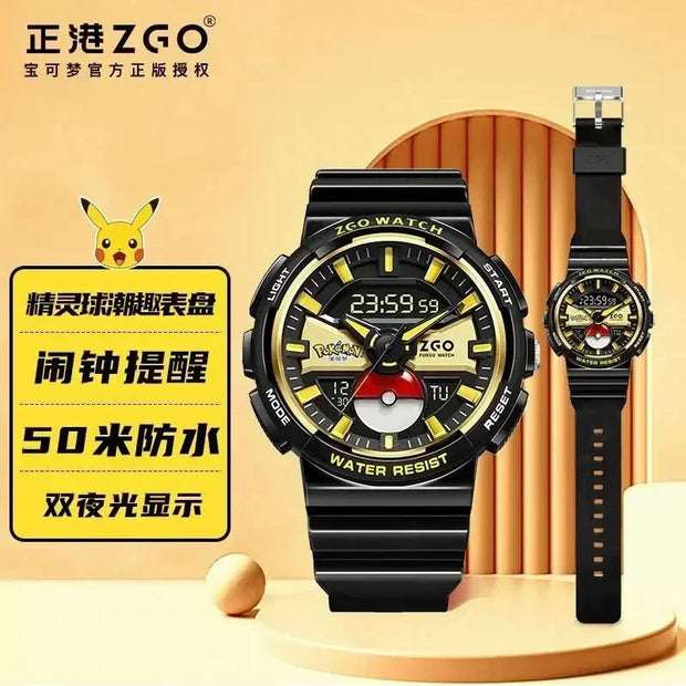 ZGO Co-branded Pokemon Cartoon Pikachu Watches Student Sports Waterproof Electronic Watch Gifts Brodster Market