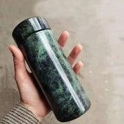 Natural Jade Medicine King Stone Water Cup Dark Green Magnetic Serpentine Insulation Cup Jade Tea Cup Brodster Market