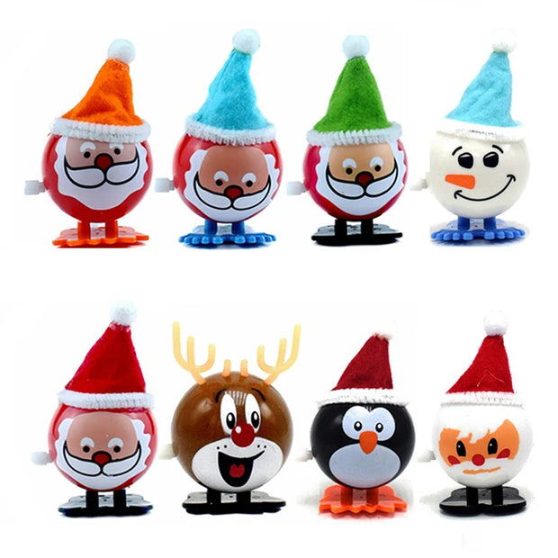 Christmas Decoration Jumpy Toys Snowman Santa Claus Penguin For Festive Party Supplies Children Kindergarten New Year Gifts