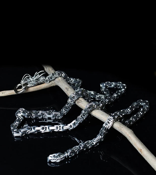 EDC Self Defense Whip Titanium Steel Necklace Fashion Chain Waist Dragon Head Pendants Bracelets Boy Gadgets For Men Cool Gifts Brodster Market