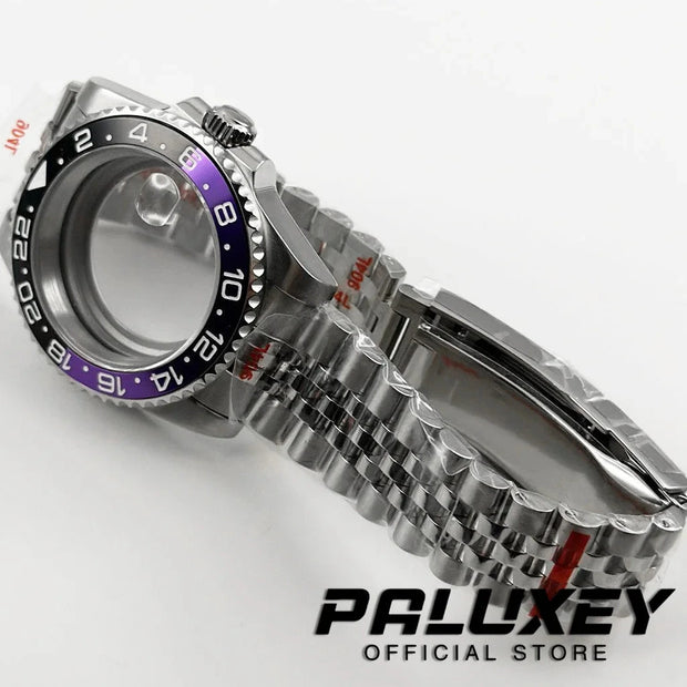 NH35 40mm Diver Waterproof For NH34 NH35 NH36 ETA2824 Movement Black Purple GMT Bezel Sapphire Glass Watch Case Glide Lock Clasp Brodster Market