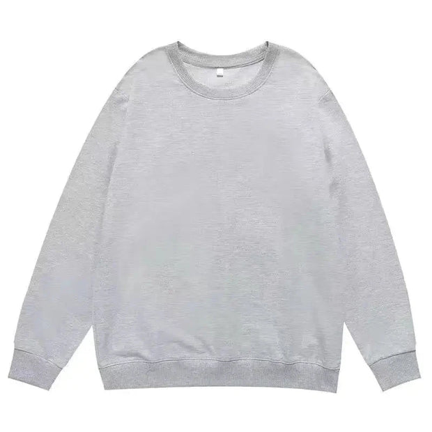 Women Men Autumn Cotton Pullover Sweatshirts O-neck Casual Loose Simple Solid Tops Harajuku Long Sleeve Multicolor Sweatshirts Brodster Market