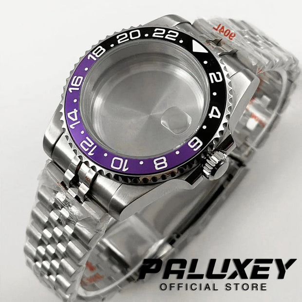 NH35 40mm Diver Waterproof For NH34 NH35 NH36 ETA2824 Movement Black Purple GMT Bezel Sapphire Glass Watch Case Glide Lock Clasp Brodster Market