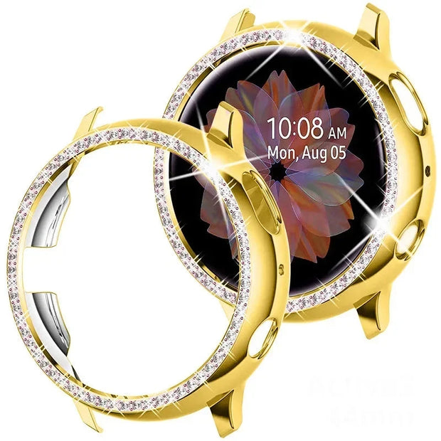 Diamonds Case for Samsung Galaxy Watch Active 2 40mm 44mm Bumper Anti-scratch Protector HD Full Coverage Screen Protection Case Brodster Market