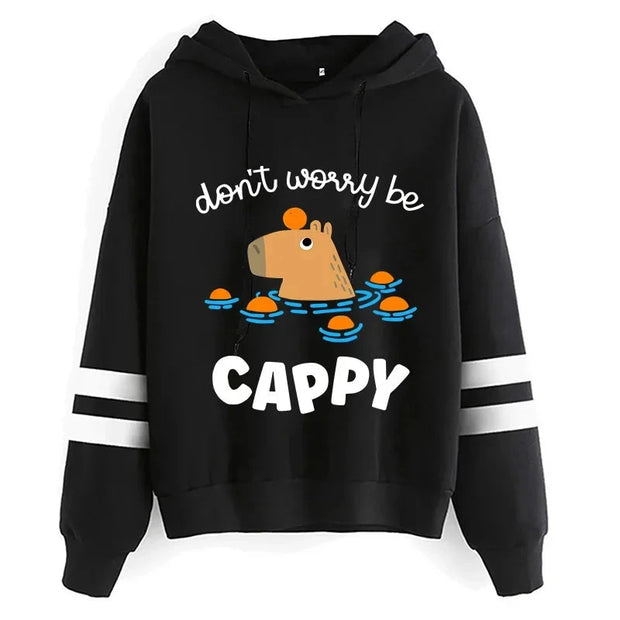 Kawaii Cartoon Capybara Hoodies Women/men Harajuku Fashion Graphic Streetwear Unisex Winter Warm Sweatshirts Hooded Female/male Brodster Market