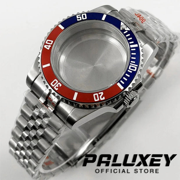 NH35 40mm Diver Waterproof For NH34 NH35 NH36 ETA2824 Movement Black Purple GMT Bezel Sapphire Glass Watch Case Glide Lock Clasp Brodster Market