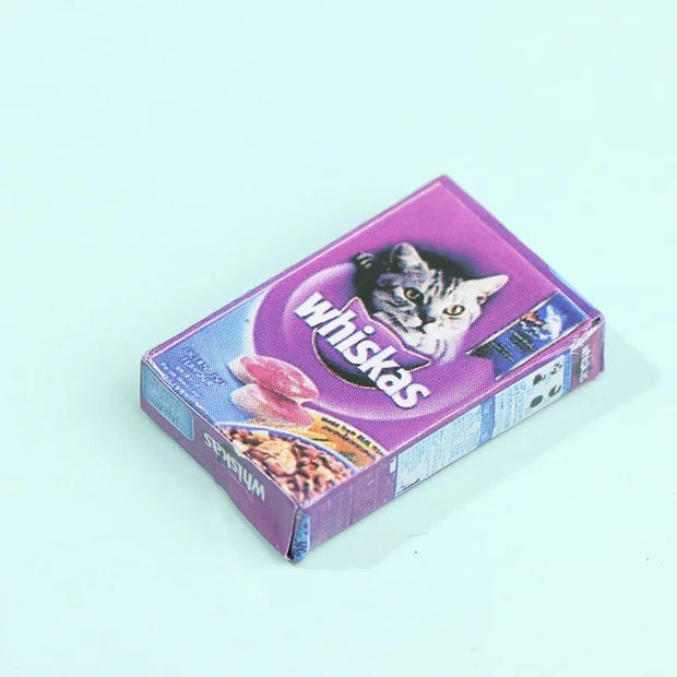 1/12 Dollhouse Miniature Pet Dog Cat Food with Bowl Kitchen Garden Decor Doll House Accessories Brodster Market