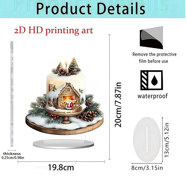 Christmas series of gifts Home desktop decoration 2D acrylic handicraft ornament