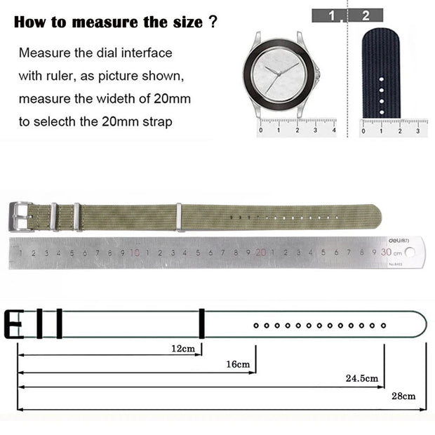 High Quality Nylon Watch Strap 18/20/22mm Brown Green Black Band for Military Casual Watchband Army Sport Bracelet Replace Belt Brodster Market