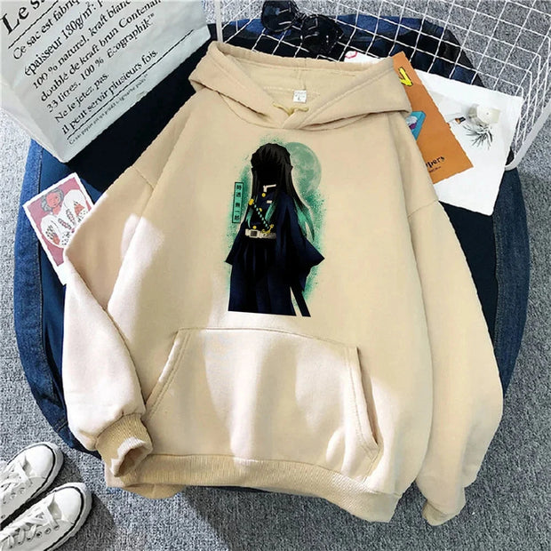 Tokito Hoodies Women Japanese Anime Hood Women 90s Sweater Casual Sweatshirts for Women Winter Fleece Harajuku Street Hoody Brodster Market