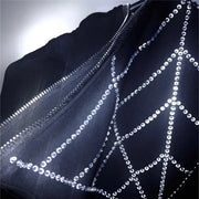 Y2K Rhinestone Cobweb Zip Up Oversized Sweatshirt 2022 Autumn Goth Hoodie Men Women Grunge Hooded Jacket Streetwear Y2K Clothing Brodster Market