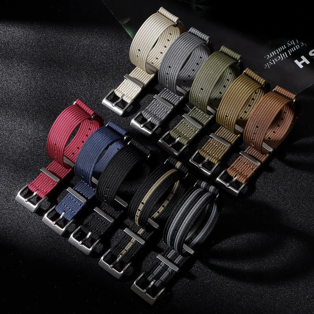 High Quality Nylon Watch Strap 18/20/22mm Brown Green Black Band for Military Casual Watchband Army Sport Bracelet Replace Belt Brodster Market
