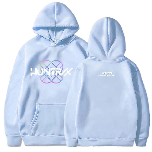 KPop Demon Hunters Huntrix Logo Hoodie Women Men Clothing Loose Fleece Movie Printing 2025 Pullovers Graphic Hoodies Female Top Brodster Market