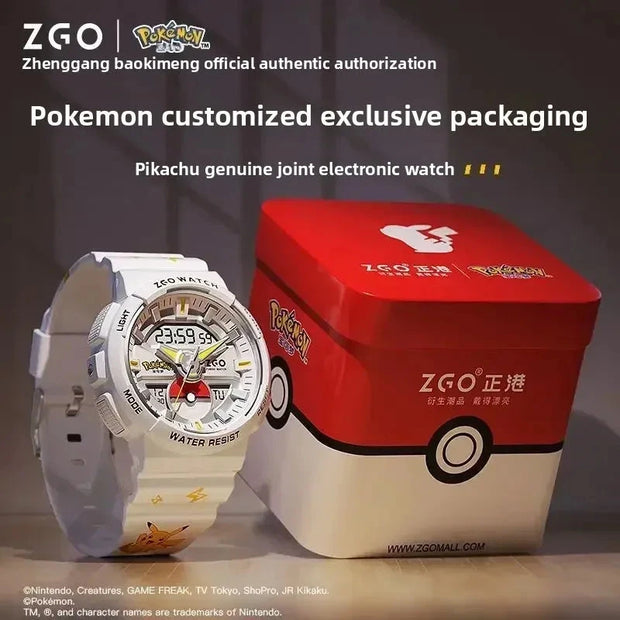 ZGO Co-branded Pokemon Cartoon Pikachu Watches Student Sports Waterproof Electronic Watch Gifts Brodster Market