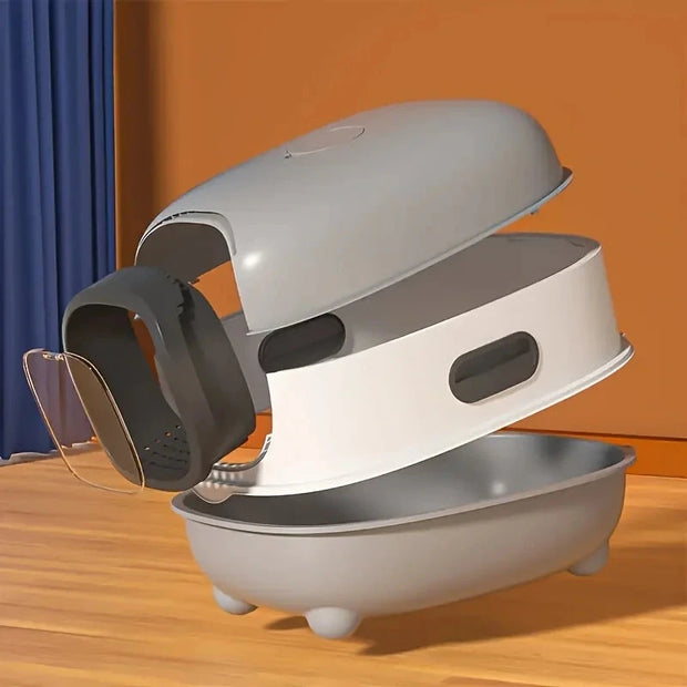 1pc 40lbs/18kg Cat Litter Box - Spacious, Foldable, Top-Entry Design, Anti-Splash &Odor-Control, ldeal for Multi-Cat Homes Brodster Market