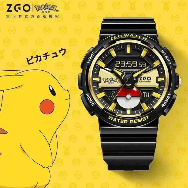 ZGO Co-branded Pokemon Cartoon Pikachu Watches Student Sports Waterproof Electronic Watch Gifts Brodster Market