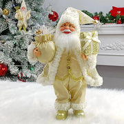 Christmas Sitting Standing Santa Claus Figurines Doll Cute 12inch Xmas Tree Party Ornament Table Office Fireplace Home Decor