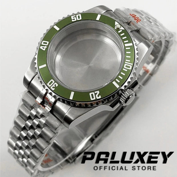 NH35 40mm Diver Waterproof For NH34 NH35 NH36 ETA2824 Movement Black Purple GMT Bezel Sapphire Glass Watch Case Glide Lock Clasp Brodster Market