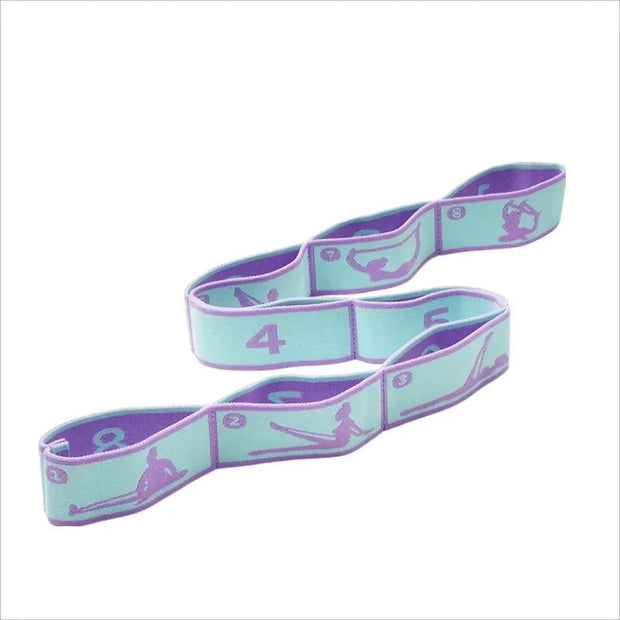 Eight Grid Resistance Band Yoga Auxiliary Stretching Belt Adult Fitness Training Elastic Bands Pilates Dance Loop Bands Brodster Market