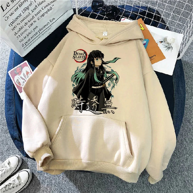 Tokito Hoodies Women Japanese Anime Hood Women 90s Sweater Casual Sweatshirts for Women Winter Fleece Harajuku Street Hoody Brodster Market