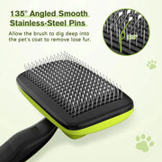 Pecute Self-Cleaning Slicker Brush for Dogs Cats Lightweight Brush for Shedding Massaging Grooming Brush Gently Removes Brodster Market