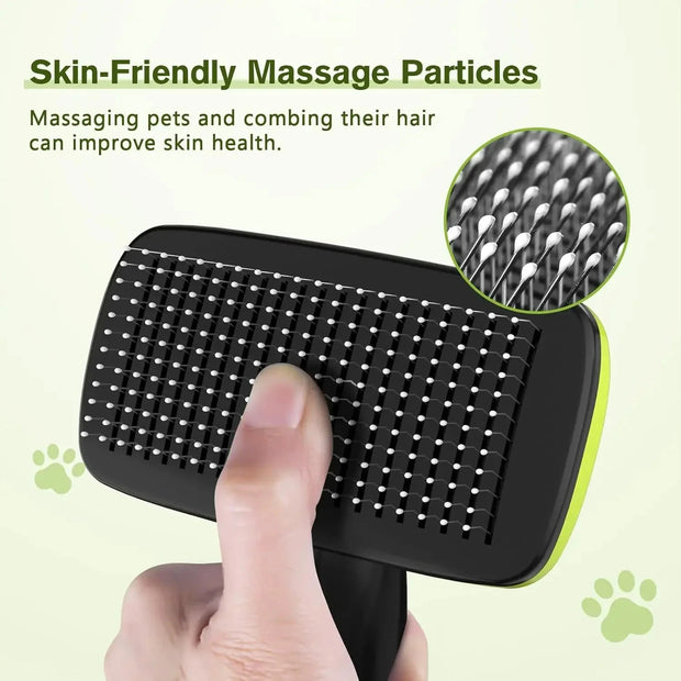 Pecute Self-Cleaning Slicker Brush for Dogs Cats Lightweight Brush for Shedding Massaging Grooming Brush Gently Removes Brodster Market