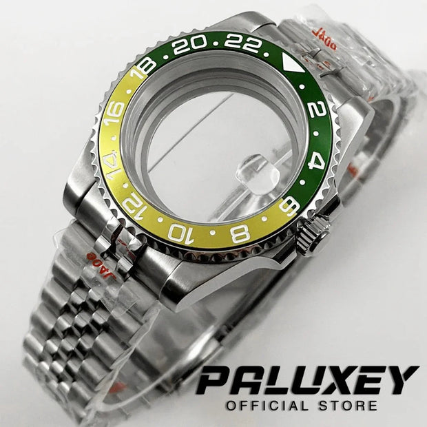 NH35 40mm Diver Waterproof For NH34 NH35 NH36 ETA2824 Movement Black Purple GMT Bezel Sapphire Glass Watch Case Glide Lock Clasp Brodster Market