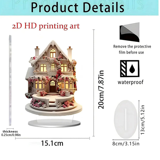 Christmas series of gifts Home desktop decoration 2D acrylic handicraft ornament