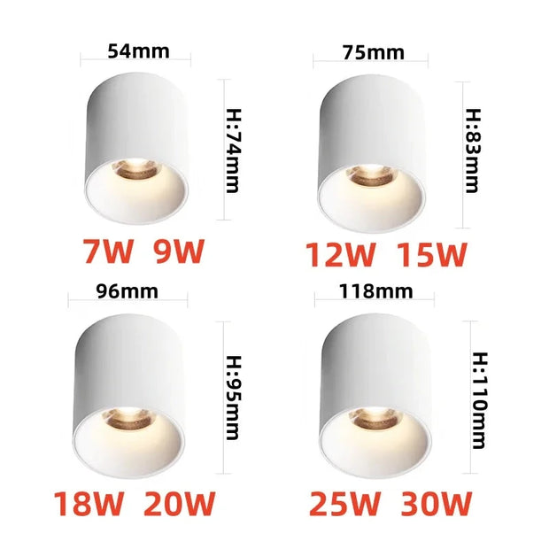 LED downlights Anti-glare COB spotlights LED lights Living room bedroom background wall 7W9W12W15W18W20W25W30W indoor lighting Brodster Market