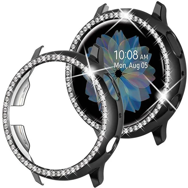 Diamonds Case for Samsung Galaxy Watch Active 2 40mm 44mm Bumper Anti-scratch Protector HD Full Coverage Screen Protection Case Brodster Market