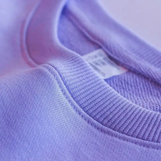 Women Men Autumn Cotton Pullover Sweatshirts O-neck Casual Loose Simple Solid Tops Harajuku Long Sleeve Multicolor Sweatshirts Brodster Market