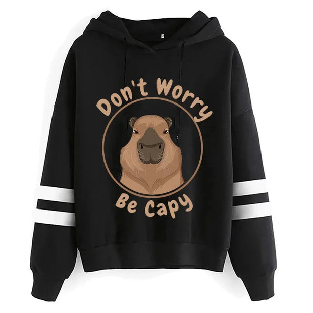 Kawaii Cartoon Capybara Hoodies Women/men Harajuku Fashion Graphic Streetwear Unisex Winter Warm Sweatshirts Hooded Female/male Brodster Market