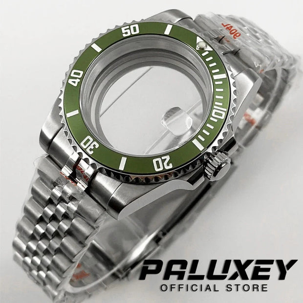 NH35 40mm Diver Waterproof For NH34 NH35 NH36 ETA2824 Movement Black Purple GMT Bezel Sapphire Glass Watch Case Glide Lock Clasp Brodster Market