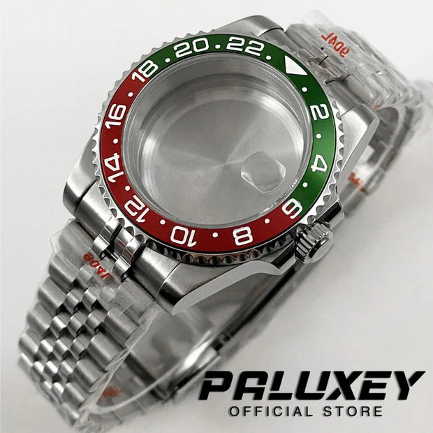 NH35 40mm Diver Waterproof For NH34 NH35 NH36 ETA2824 Movement Black Purple GMT Bezel Sapphire Glass Watch Case Glide Lock Clasp Brodster Market