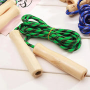 Kids Student Skipping Rope Wooden Handle Colorful Braiding Rope Men Women Skipping Rope Boys Girls Fitness Training Jump Ropes Brodster Market