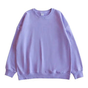 Women Men Autumn Cotton Pullover Sweatshirts O-neck Casual Loose Simple Solid Tops Harajuku Long Sleeve Multicolor Sweatshirts Brodster Market