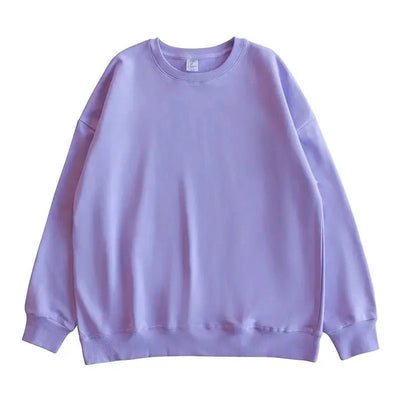 Women Men Autumn Cotton Pullover Sweatshirts O-neck Casual Loose Simple Solid Tops Harajuku Long Sleeve Multicolor Sweatshirts Brodster Market