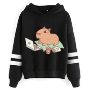 Kawaii Cartoon Capybara Hoodies Women/men Harajuku Fashion Graphic Streetwear Unisex Winter Warm Sweatshirts Hooded Female/male Brodster Market