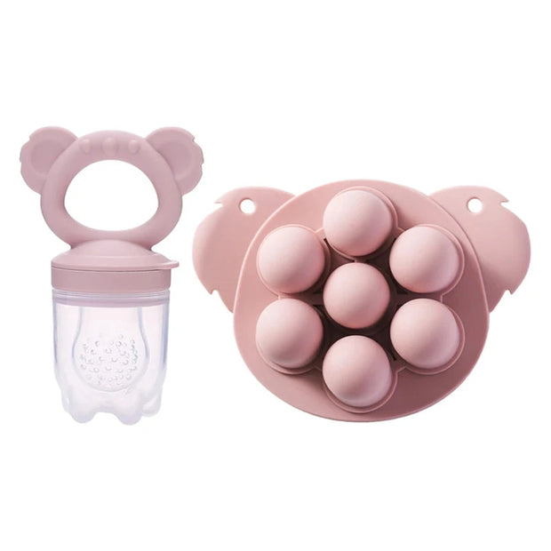 Baby Fruit Feeder Food Grade Silica Gel Pacifier Silicone Teething Nipple Feeding Grind Fruits Vegetable for Baby's Meal Feeding Brodster Market