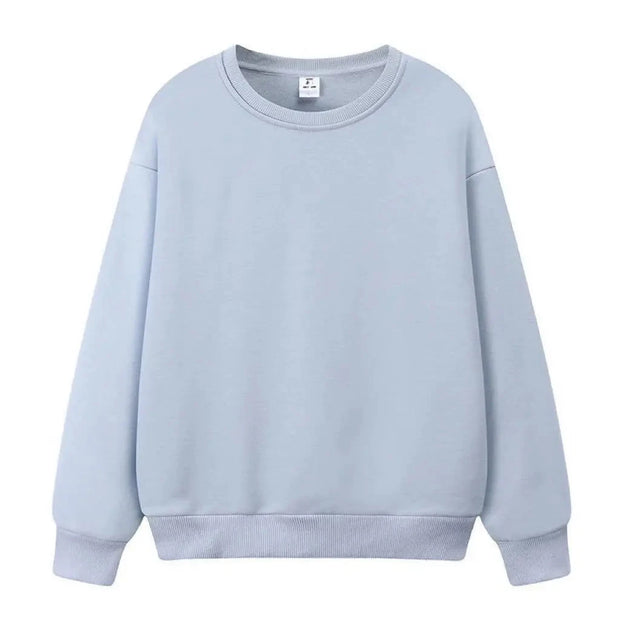 Women Men Autumn Cotton Pullover Sweatshirts O-neck Casual Loose Simple Solid Tops Harajuku Long Sleeve Multicolor Sweatshirts Brodster Market