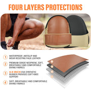 SuperSoft Leatherhead Safety Kneepads for Working Knee Protector Garden Mason, Large Size, in Pairs Brodster Market