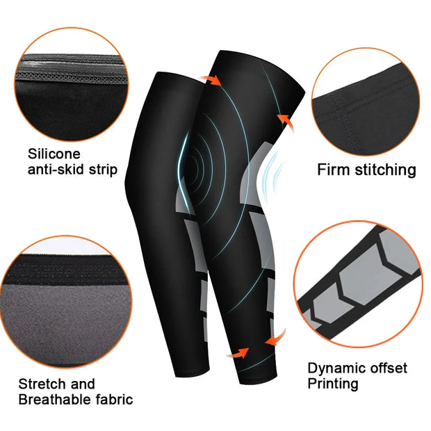 TopRunn 1PCS Super Elastic Basketball Leg Warmers Calf Thigh Compression Sleeves Knee Brace Soccer Volleyball Cycling Brodster Market