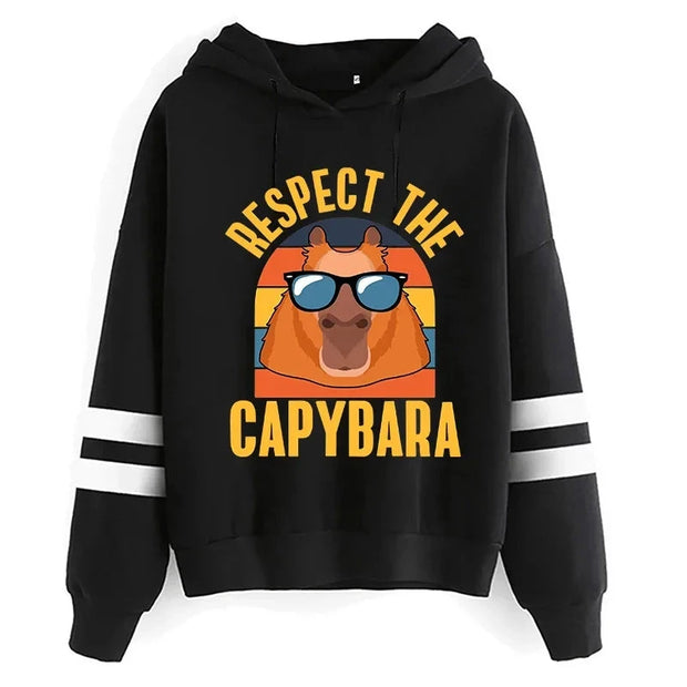 Kawaii Cartoon Capybara Hoodies Women/men Harajuku Fashion Graphic Streetwear Unisex Winter Warm Sweatshirts Hooded Female/male Brodster Market